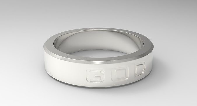 God Ring Silver 3D print model