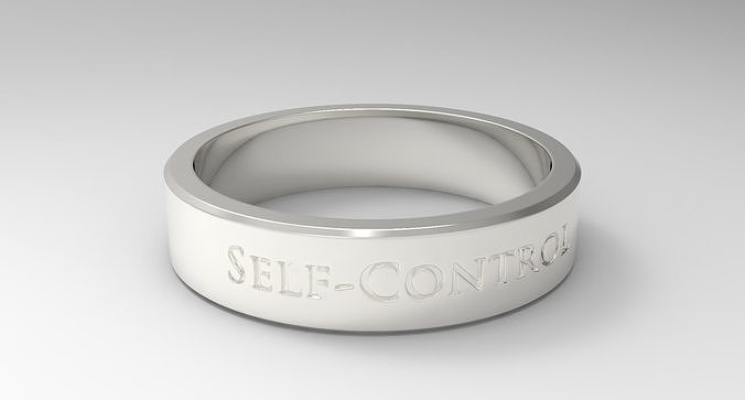 Self-Control Ring Silver 3D print model
