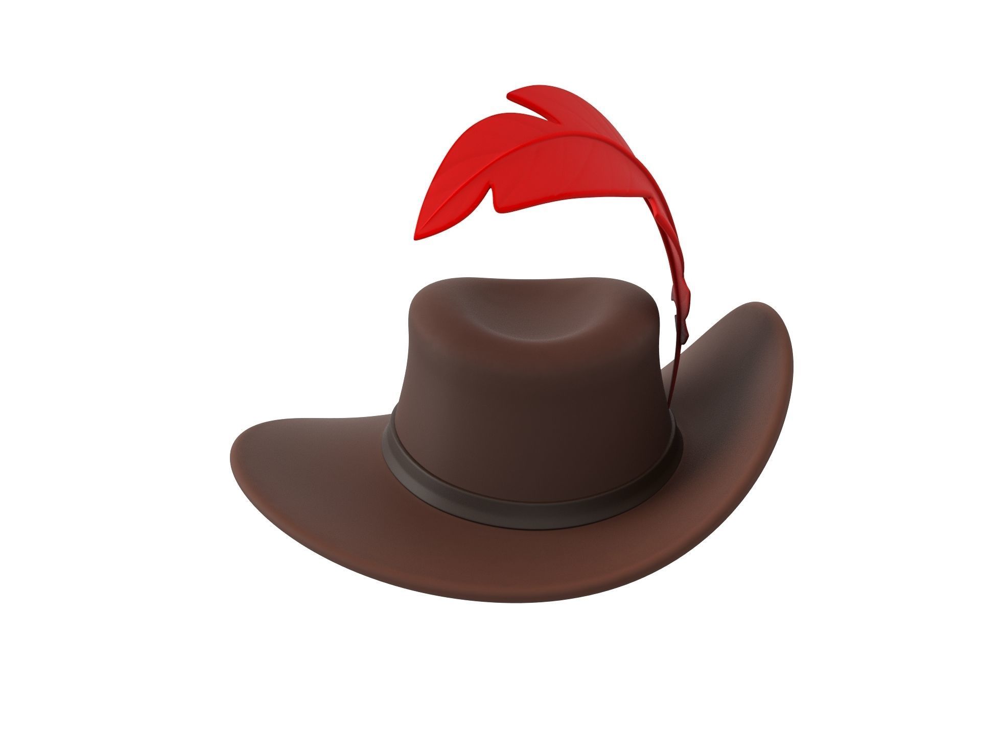 Musketeer Hat 3D model_2