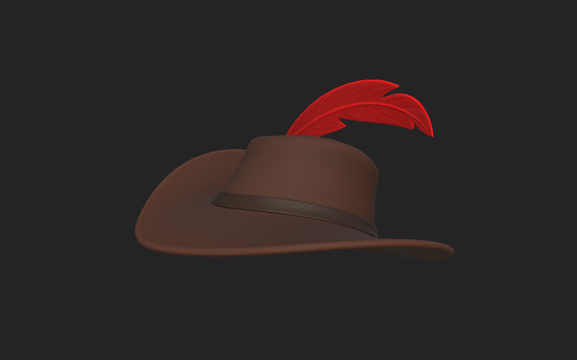Musketeer Hat 3D model_9