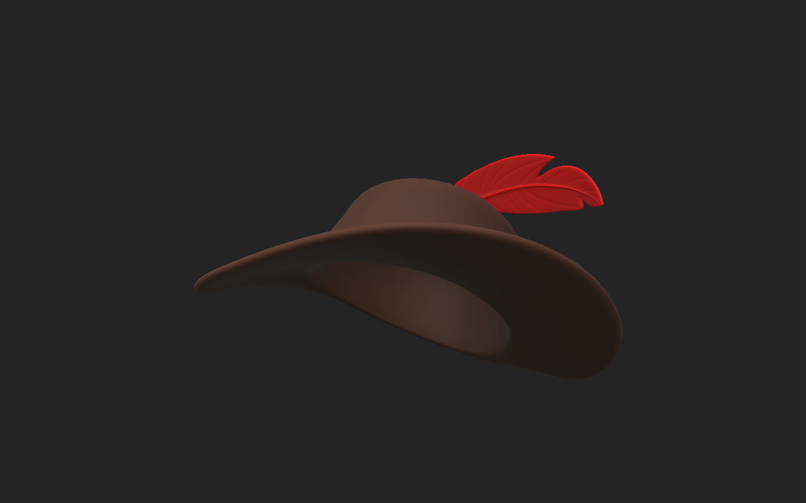 Musketeer Hat 3D model_12