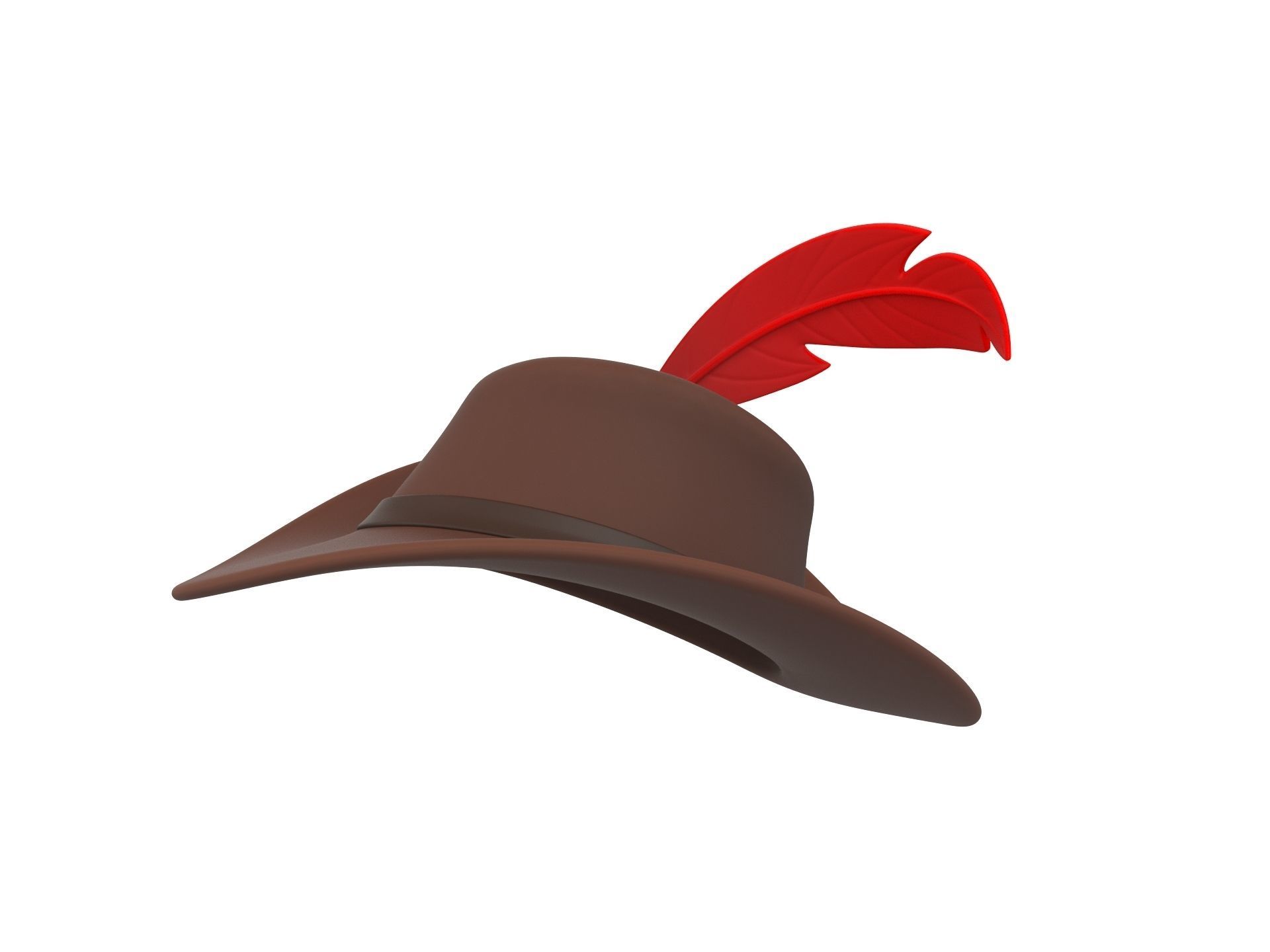 Musketeer Hat 3D model_1