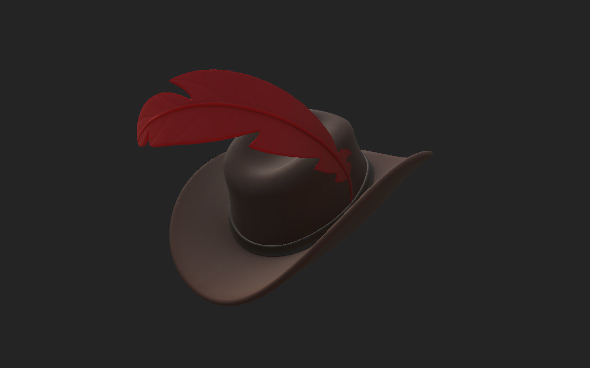 Musketeer Hat 3D model_14