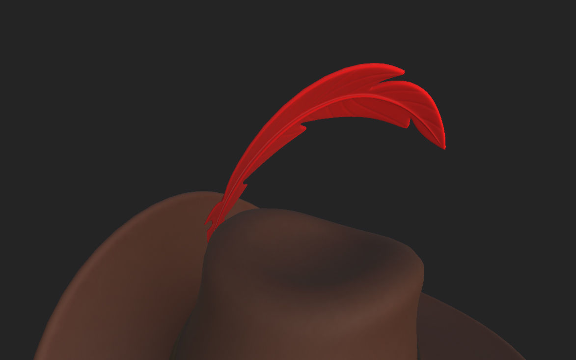 Musketeer Hat 3D model_16