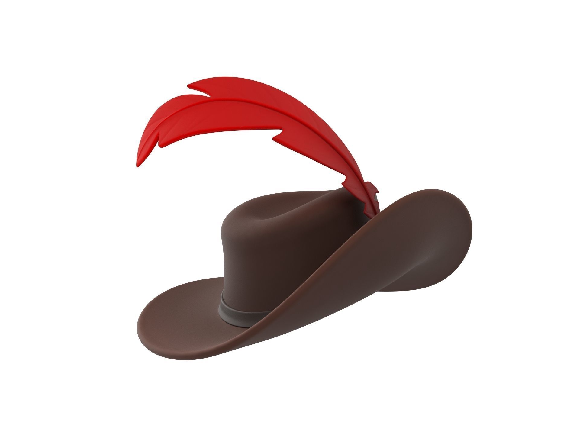 Musketeer Hat 3D model_3