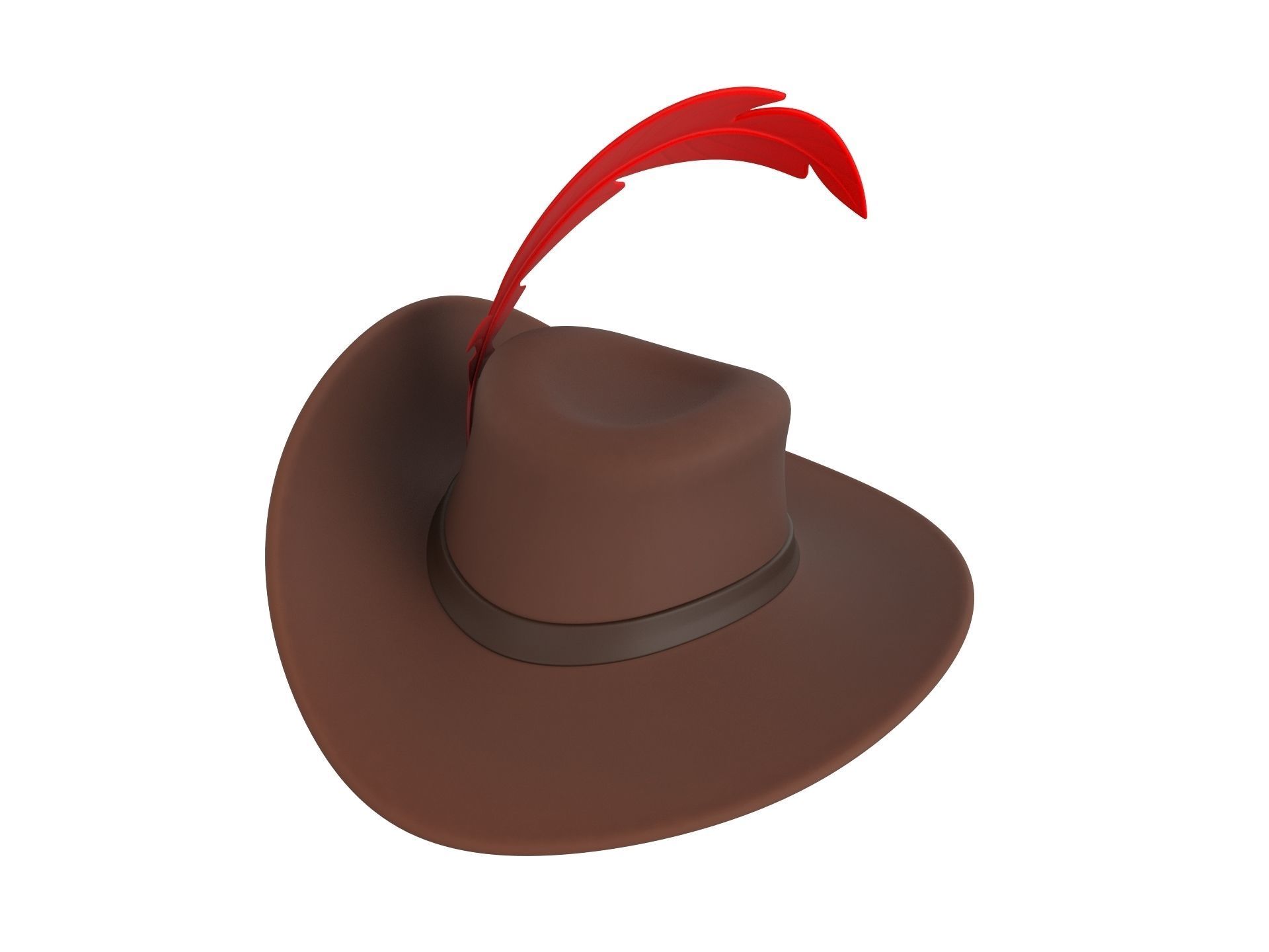 Musketeer Hat 3D model_7