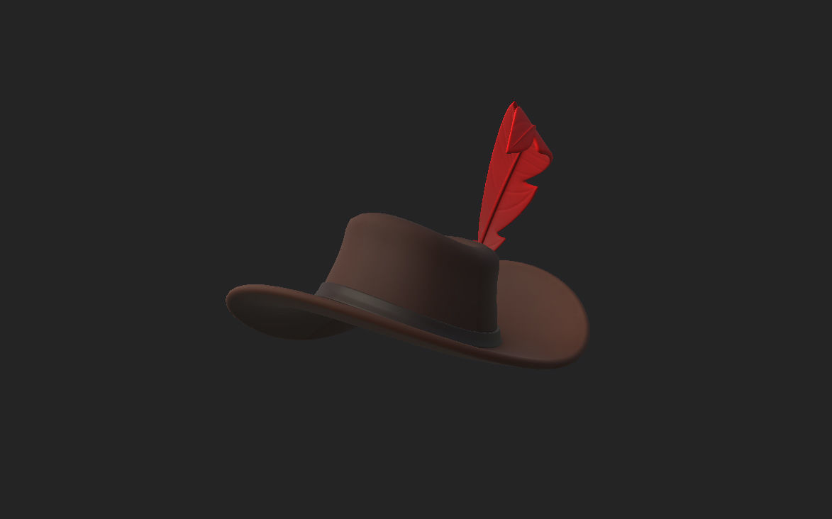 Musketeer Hat 3D model_13