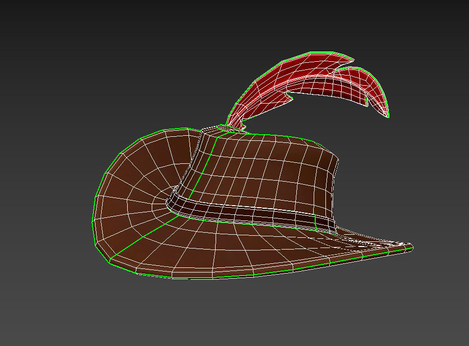 Musketeer Hat 3D model_30