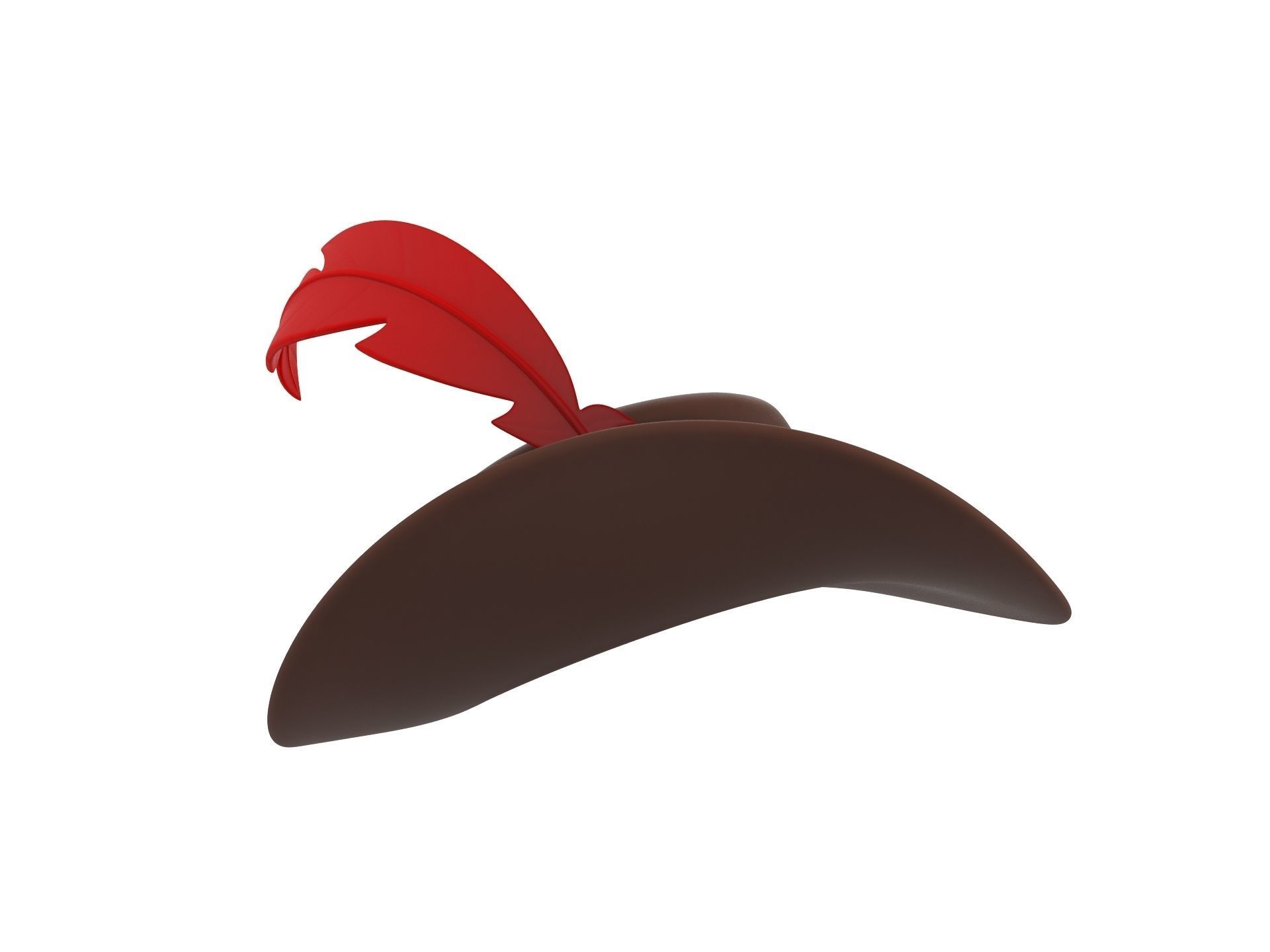 Musketeer Hat 3D model_4