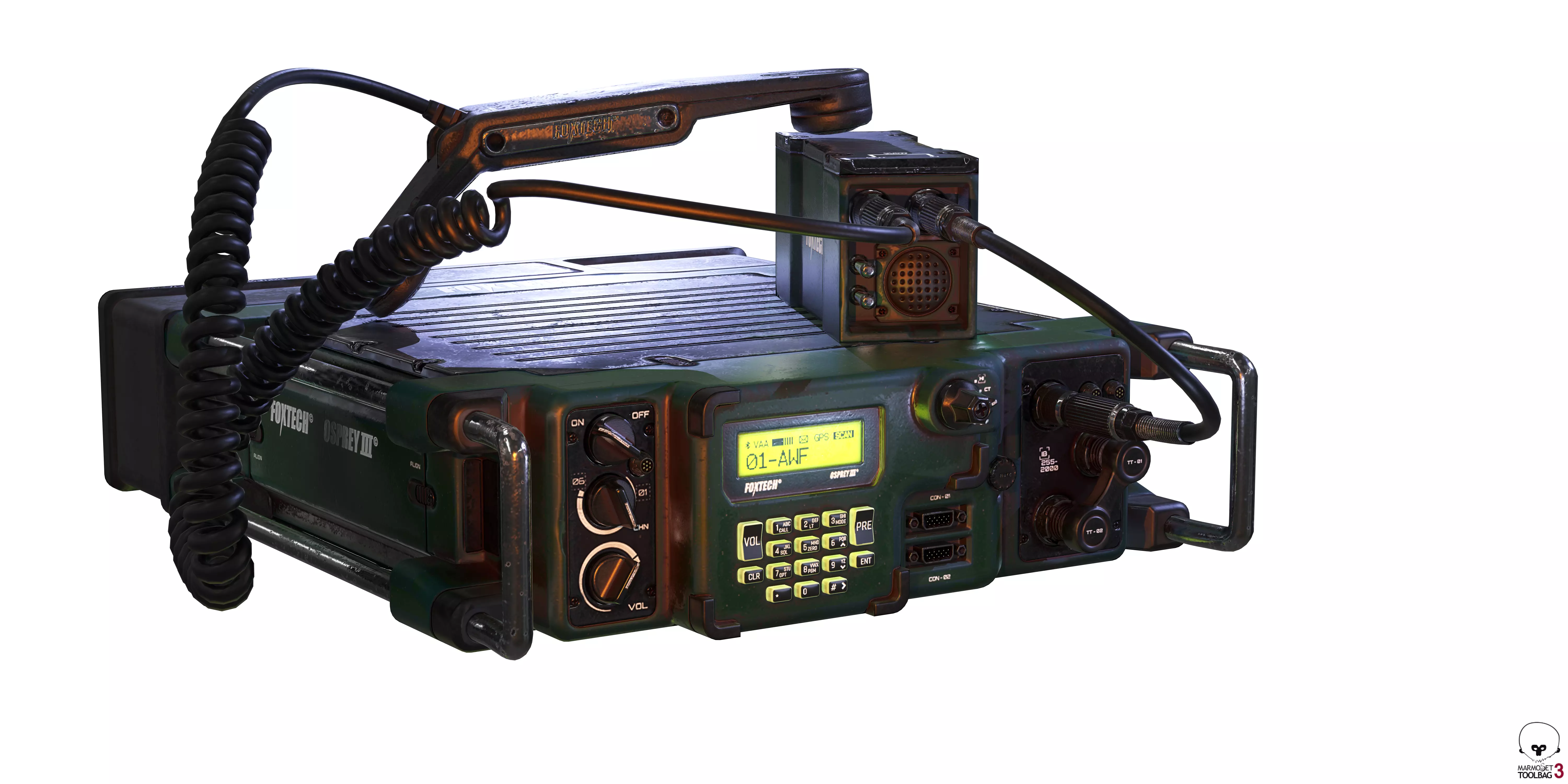 Military Radio Model Low-poly 3D model_0