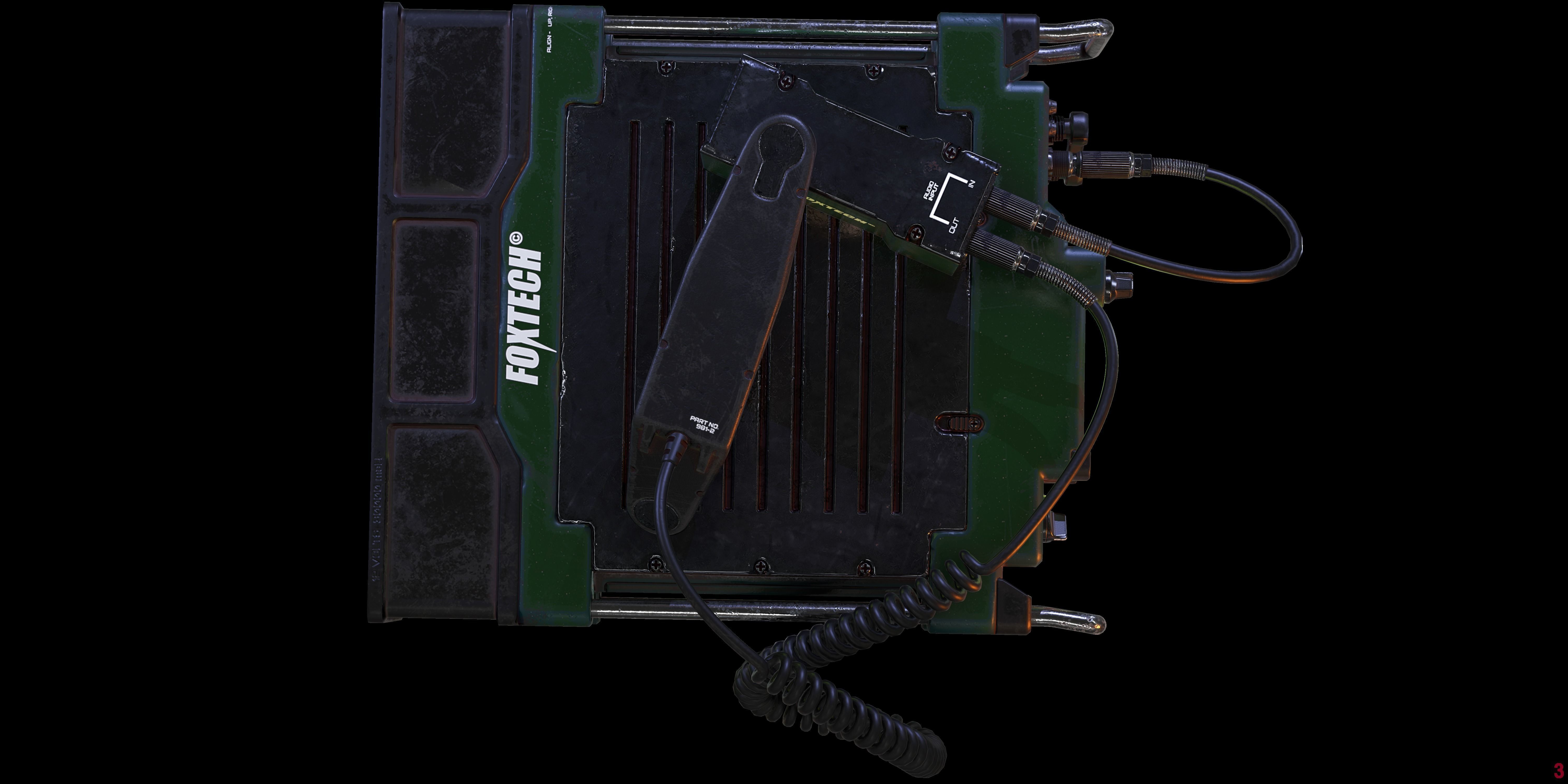 Military Radio Model Low-poly 3D model_7