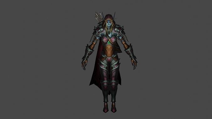 World Of Warcraft Sylvanas Low-poly 3D model