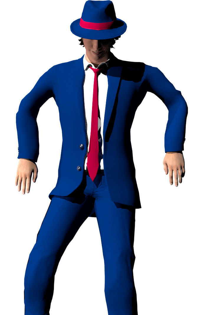 Man Dancer 3D model_1