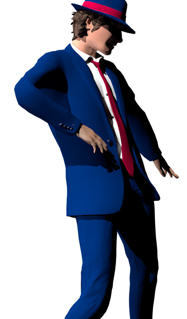 Man Dancer 3D model_2