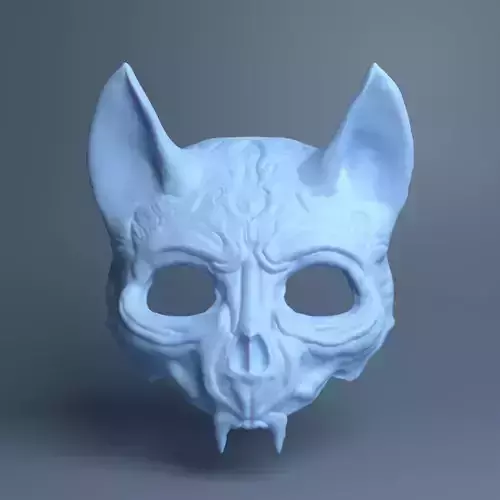 Cat Skull Scary Mask 3D print model Cat Skull Scary Mask 3D print model