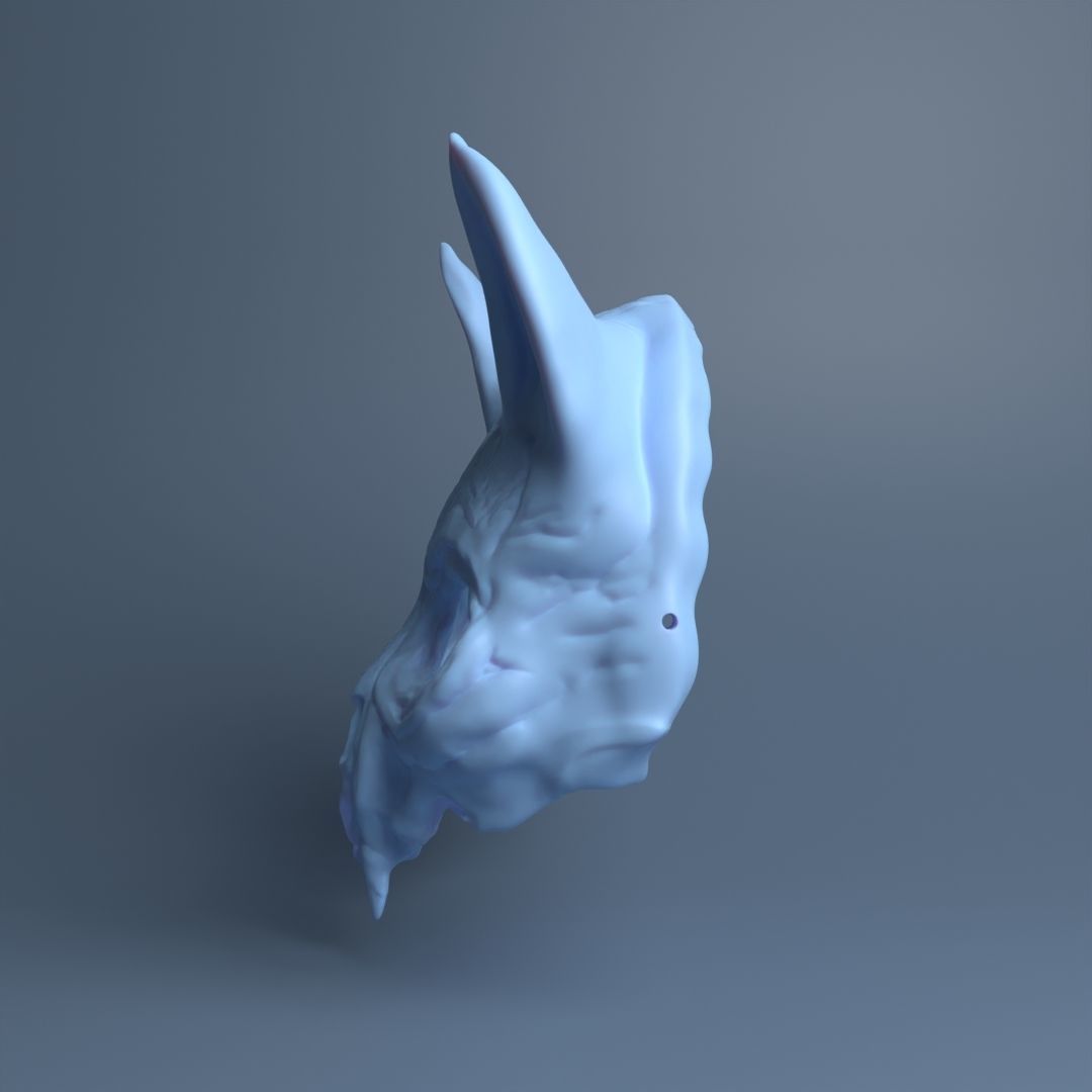 Cat Skull Scary Mask 3D print model_2