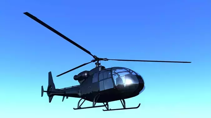 3D model Airbus Helicopter H130 Low-poly 3D model