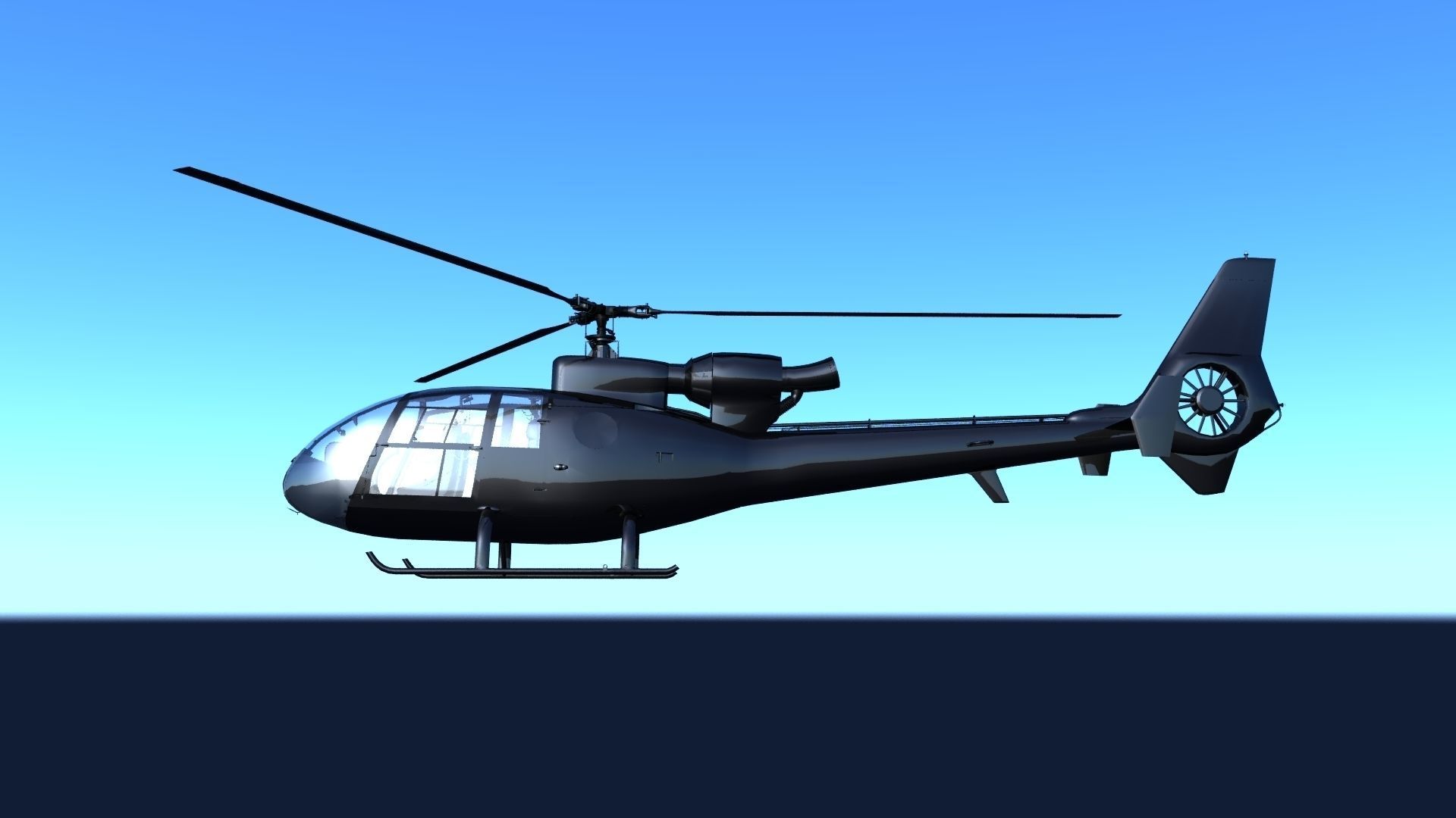 3D model Airbus Helicopter H130 Low-poly 3D model_4