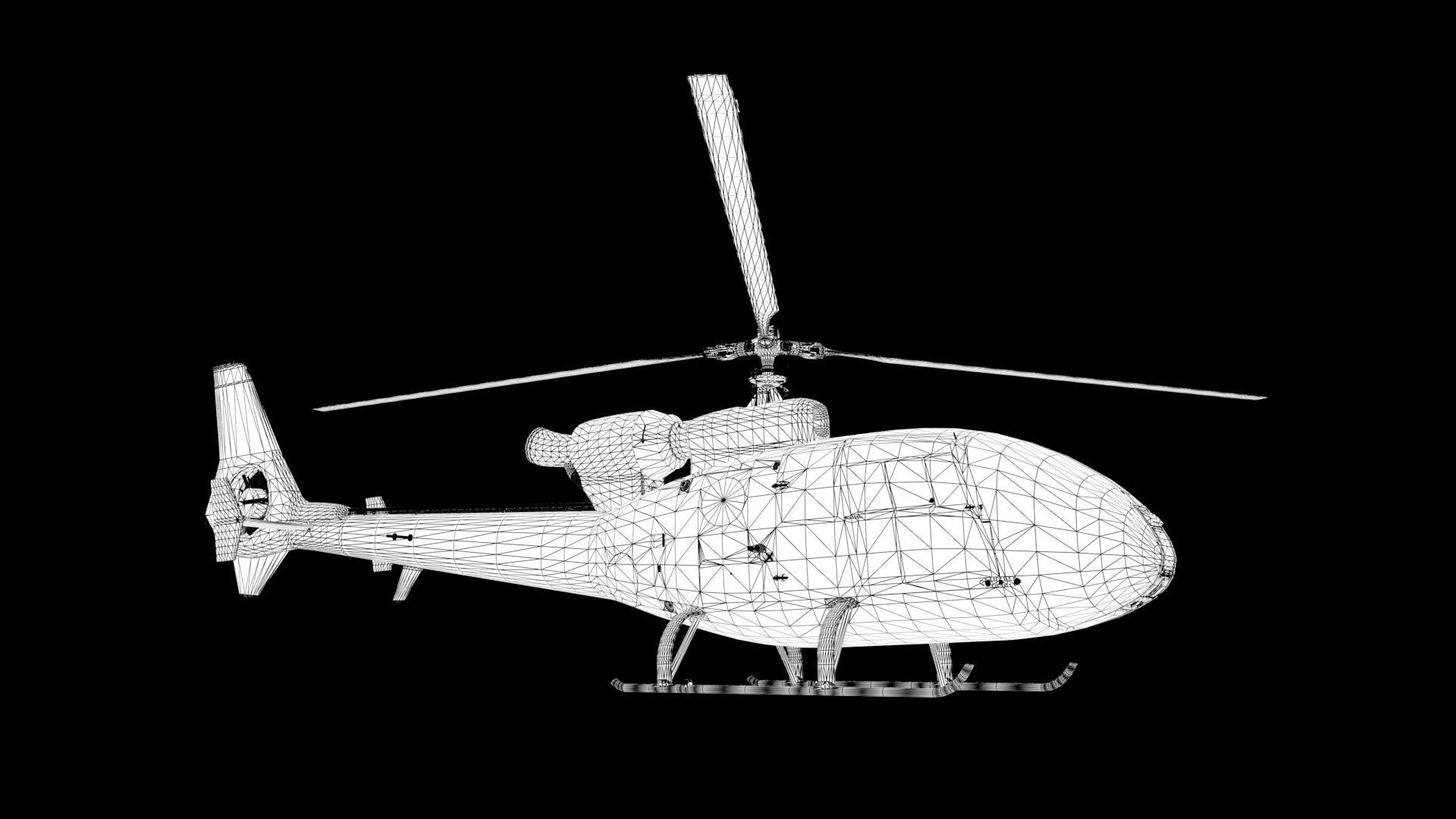 3D model Airbus Helicopter H130 Low-poly 3D model_6