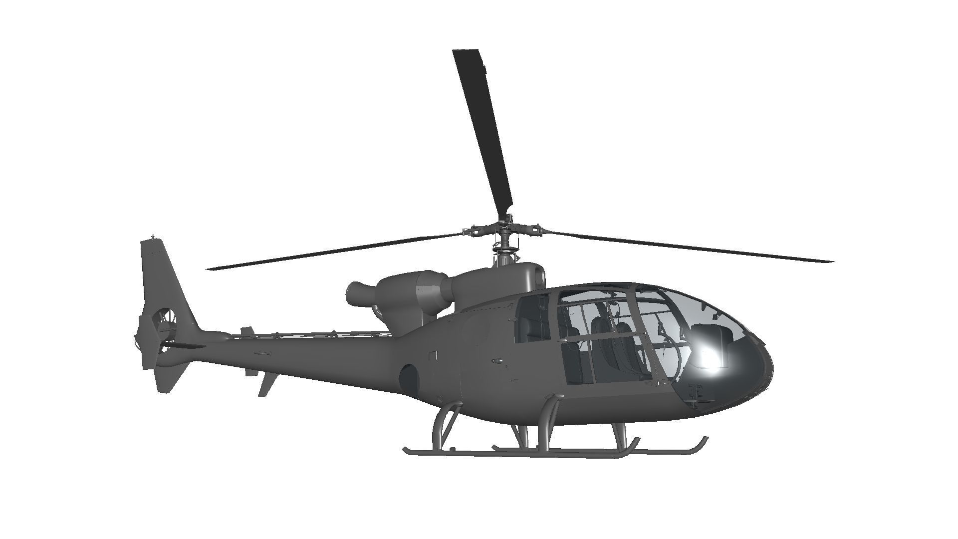 3D model Airbus Helicopter H130 Low-poly 3D model_5