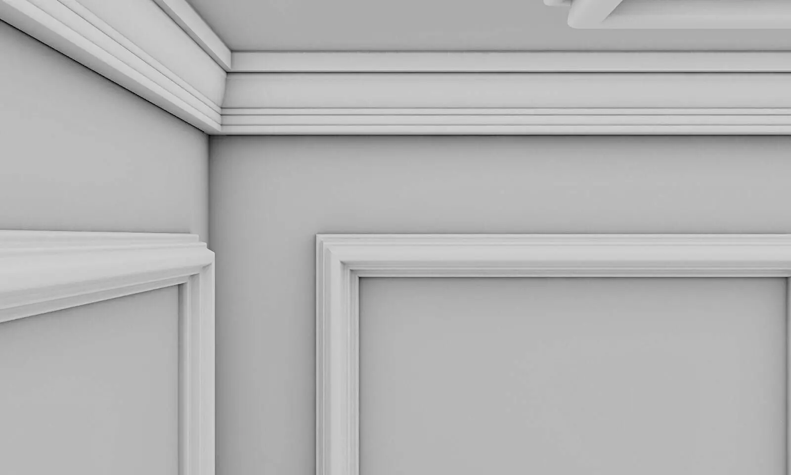 Classical Wall Panel  3D model_0