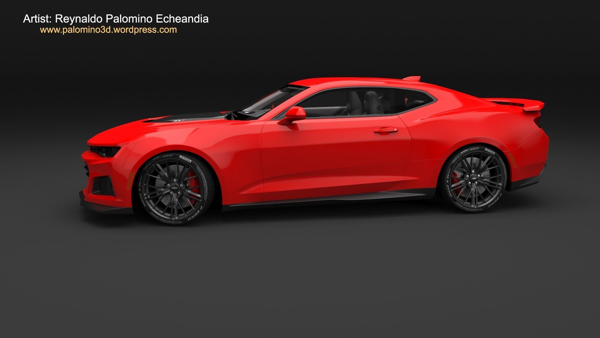 Chevrolet Camaro ZL1 2017 3D model_3