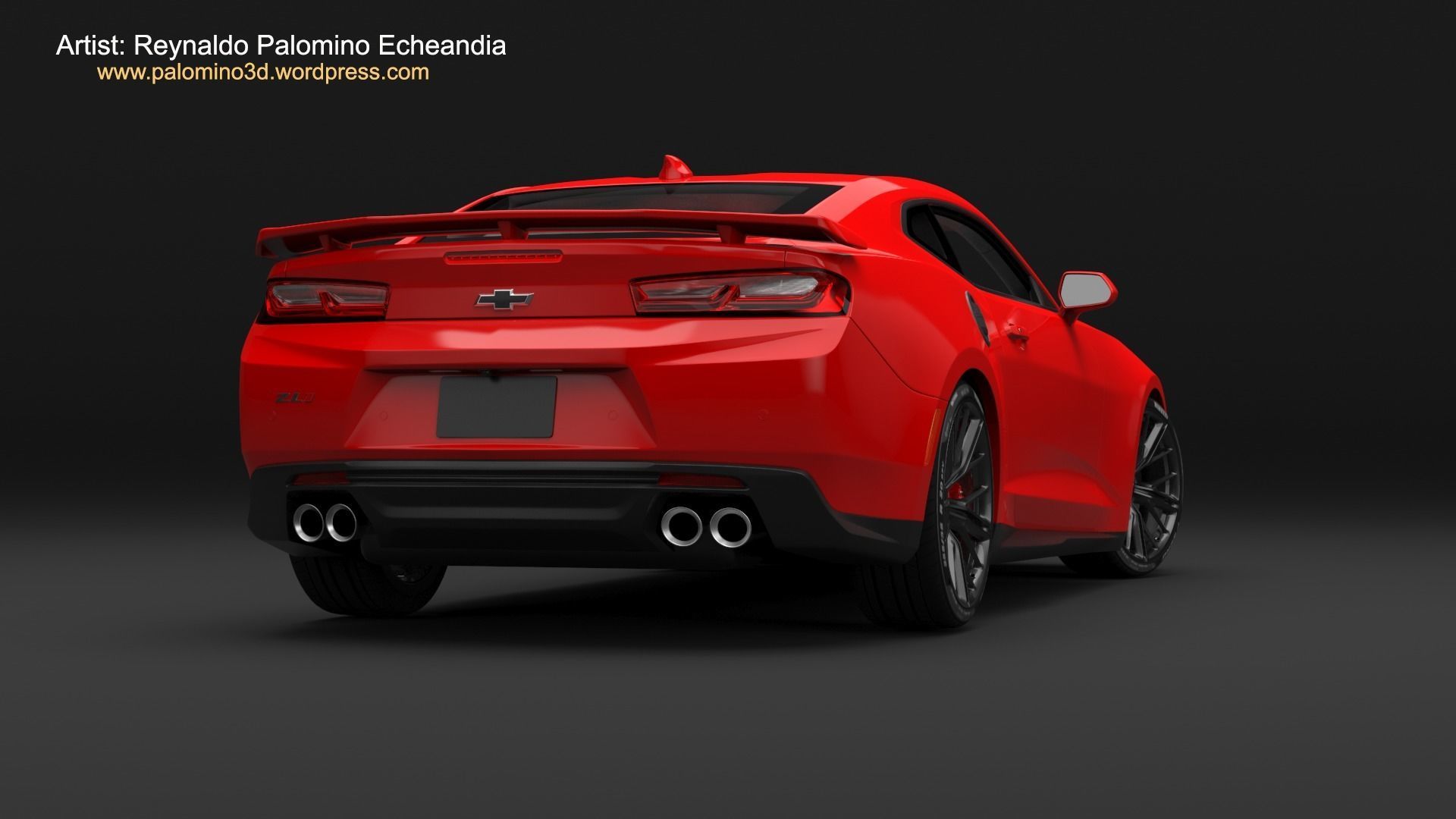 Chevrolet Camaro ZL1 2017 3D model_4