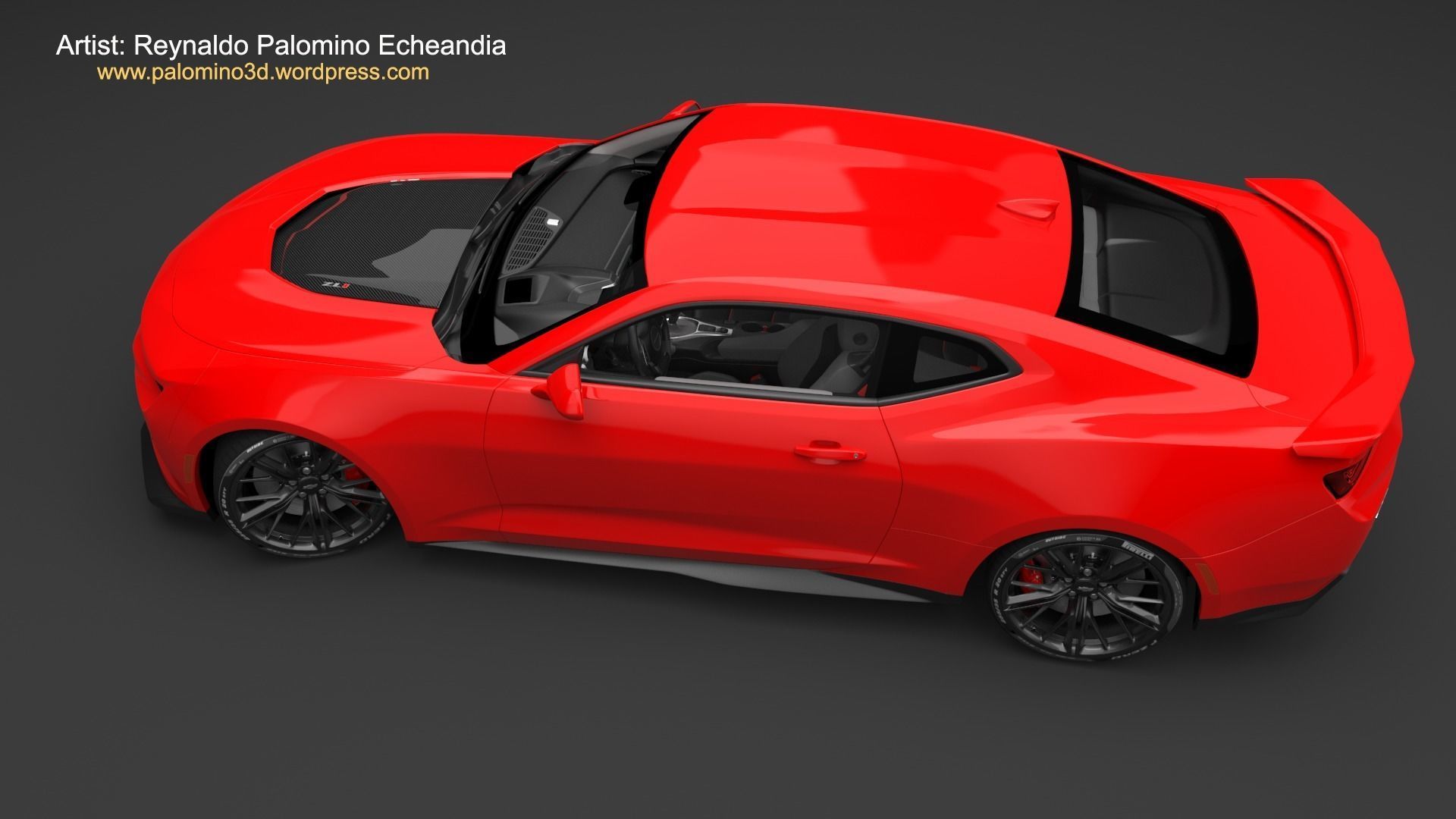Chevrolet Camaro ZL1 2017 3D model_2