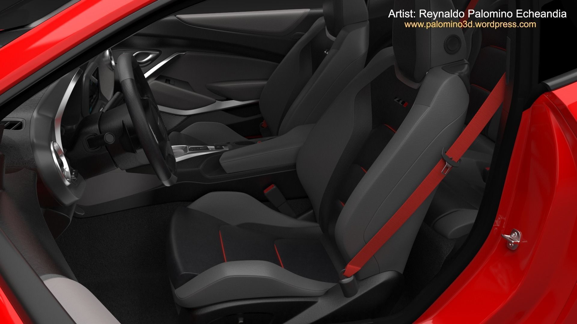 Chevrolet Camaro ZL1 2017 3D model_8