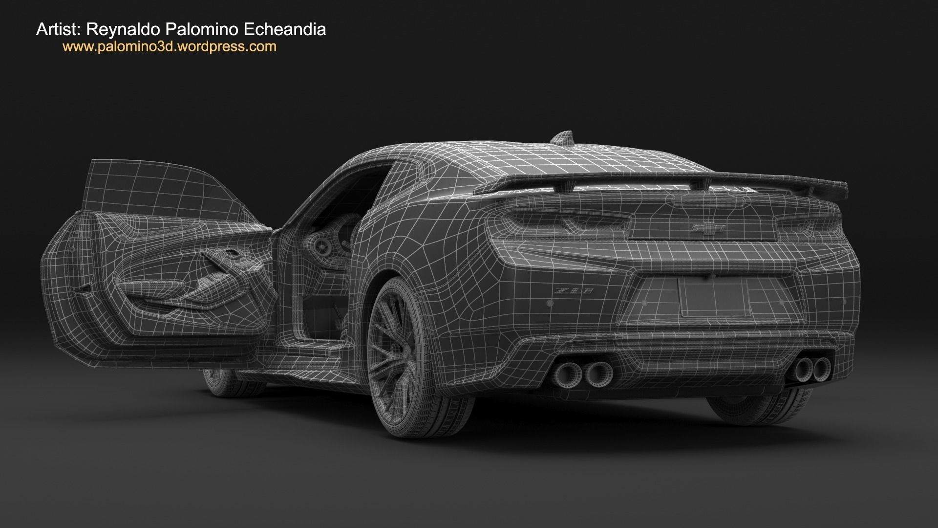 Chevrolet Camaro ZL1 2017 3D model_15