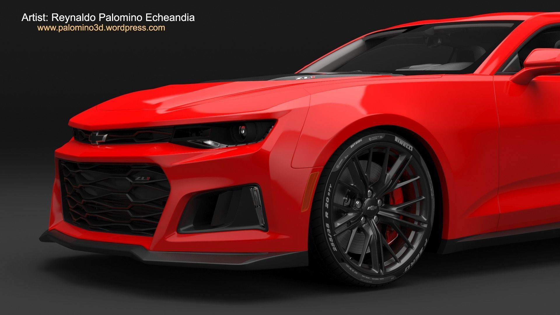 Chevrolet Camaro ZL1 2017 3D model_6