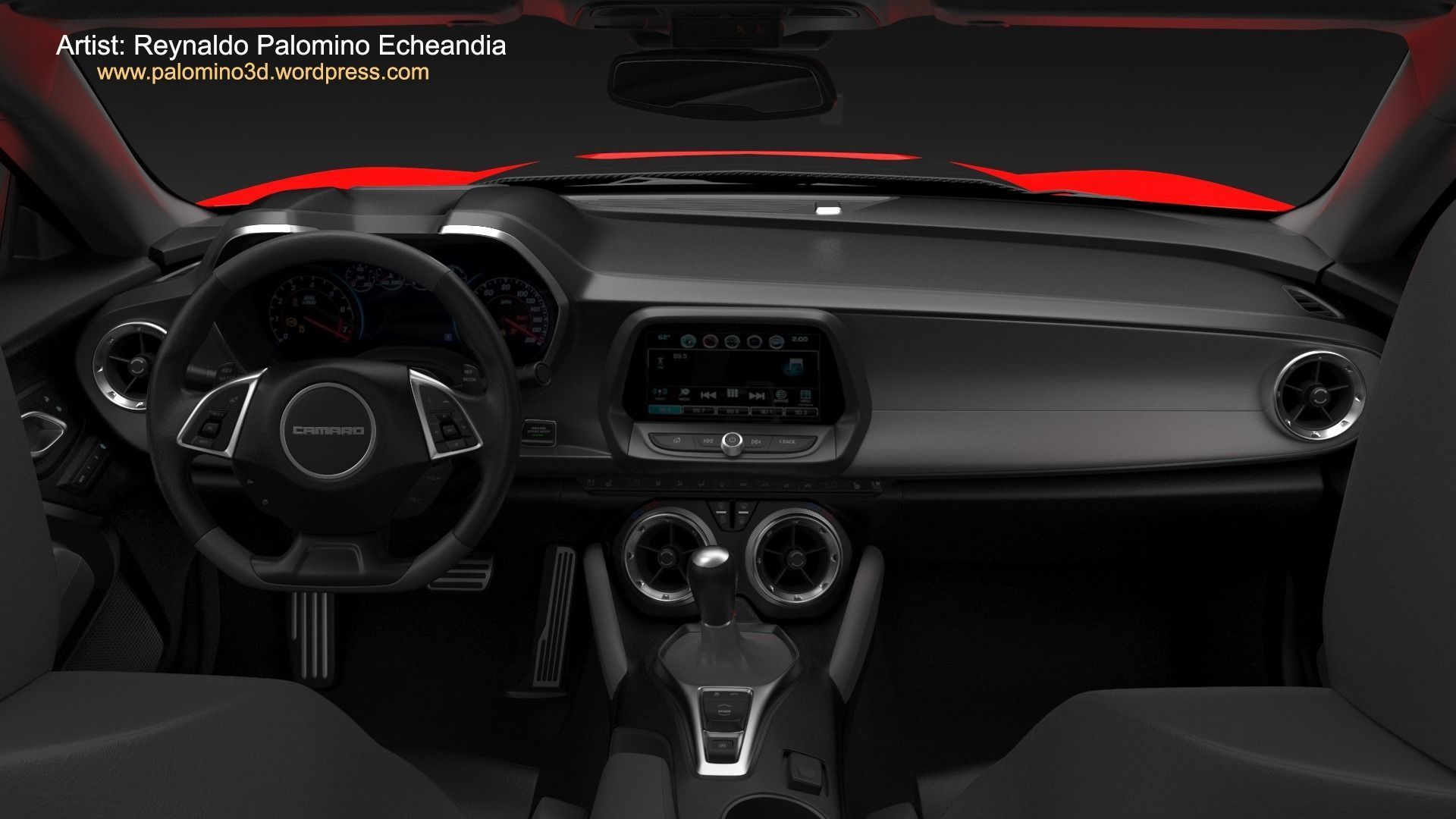 Chevrolet Camaro ZL1 2017 3D model_10