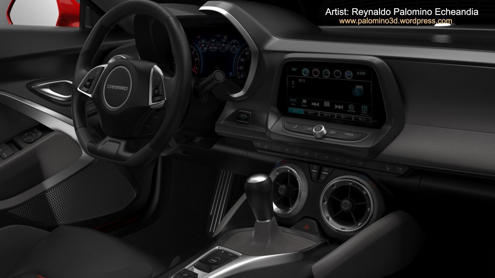 Chevrolet Camaro ZL1 2017 3D model_9