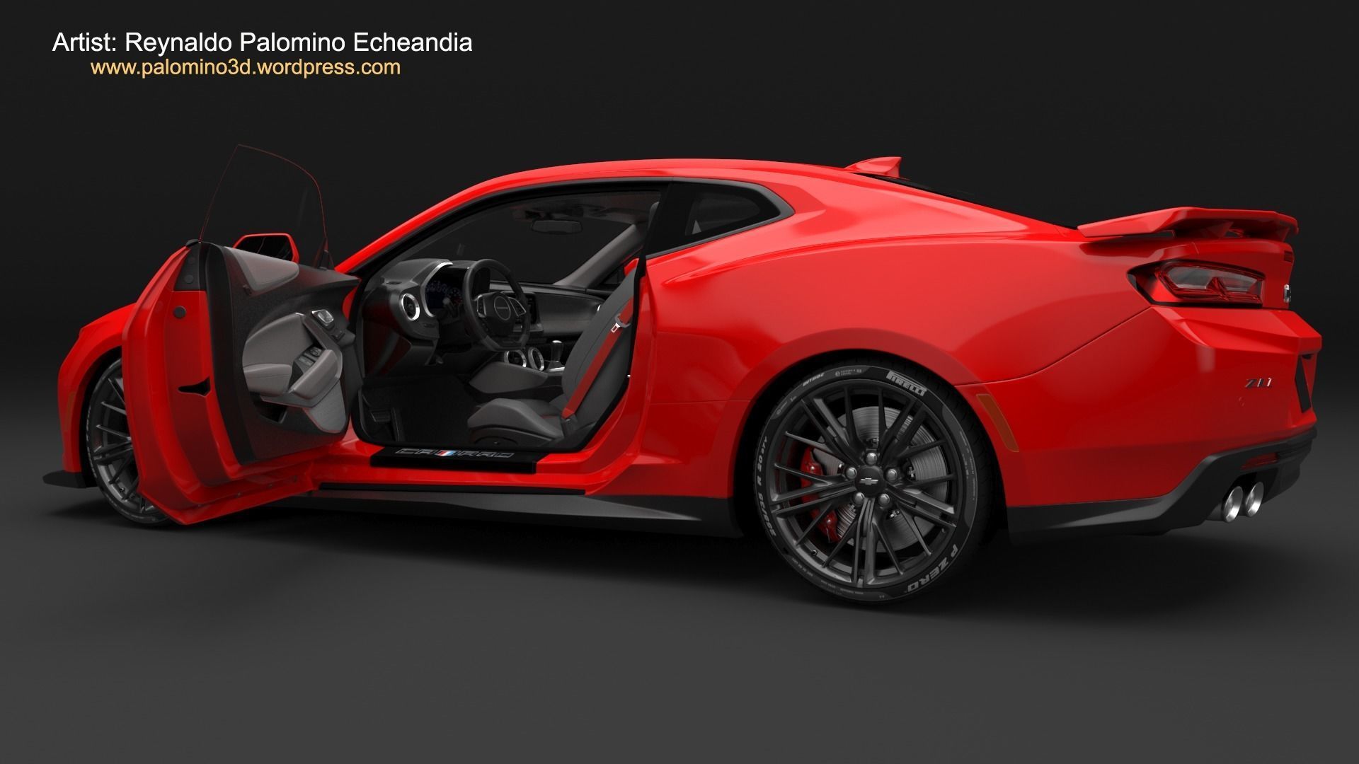 Chevrolet Camaro ZL1 2017 3D model_5