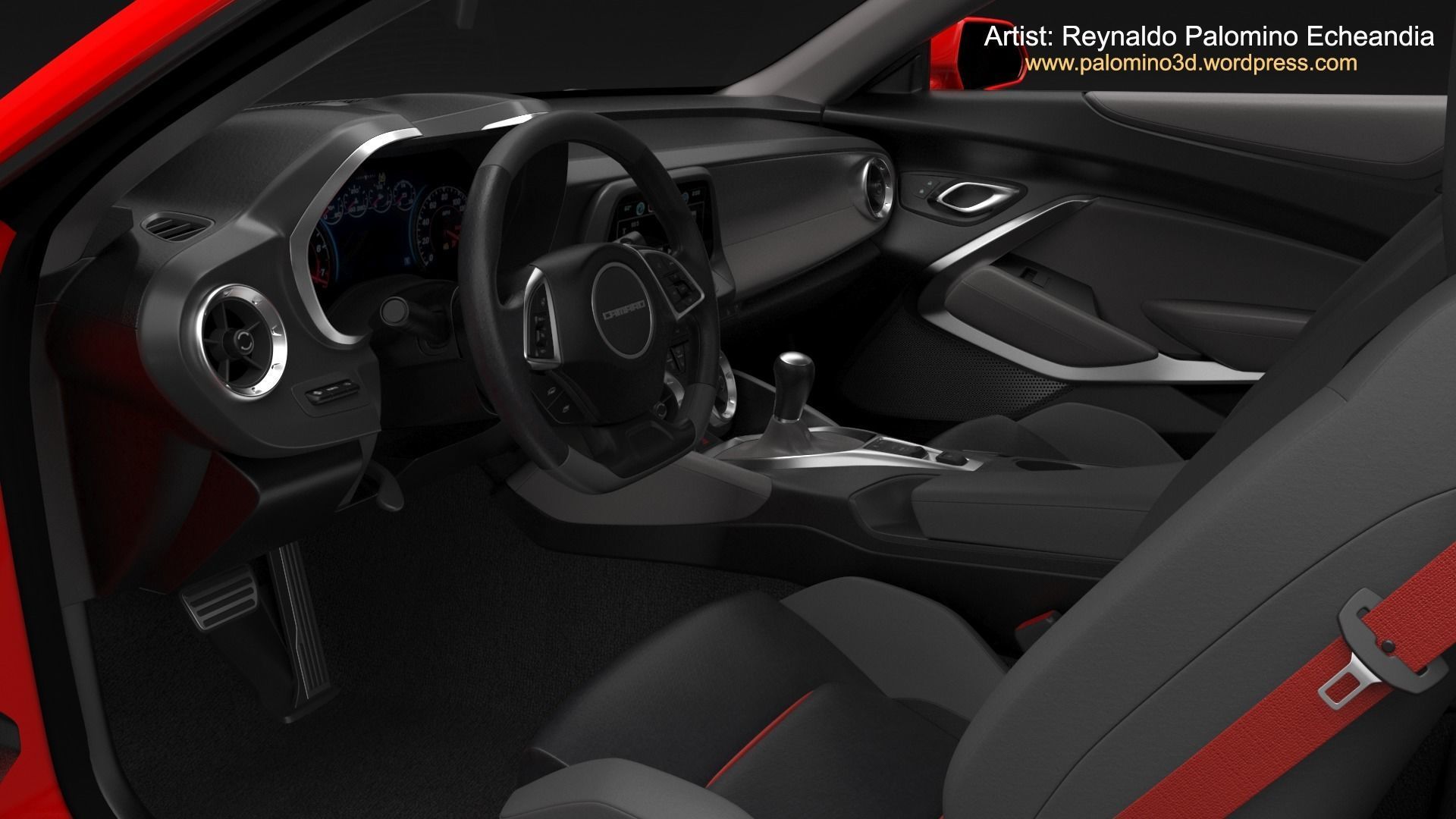 Chevrolet Camaro ZL1 2017 3D model_11