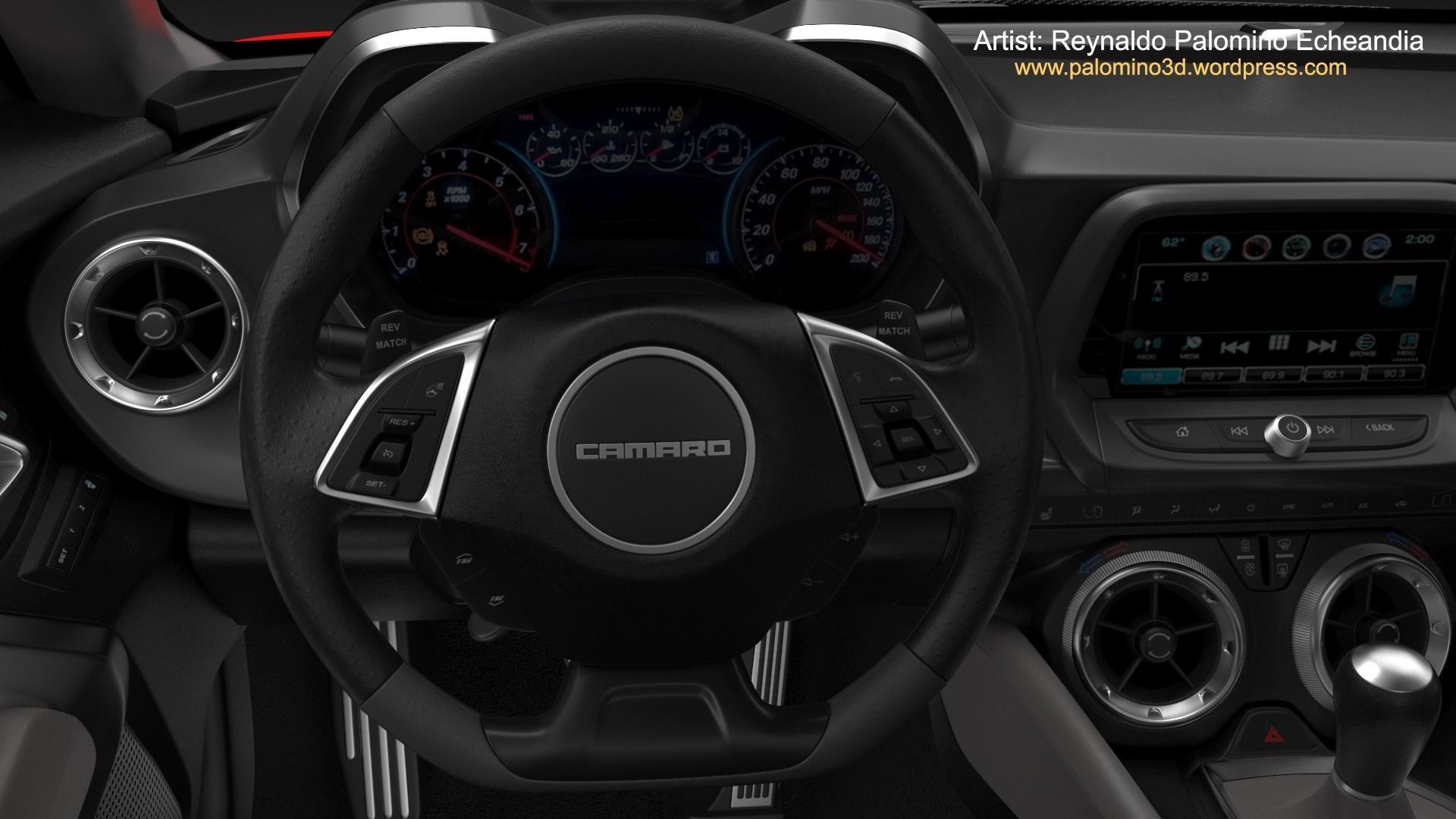 Chevrolet Camaro ZL1 2017 3D model_12