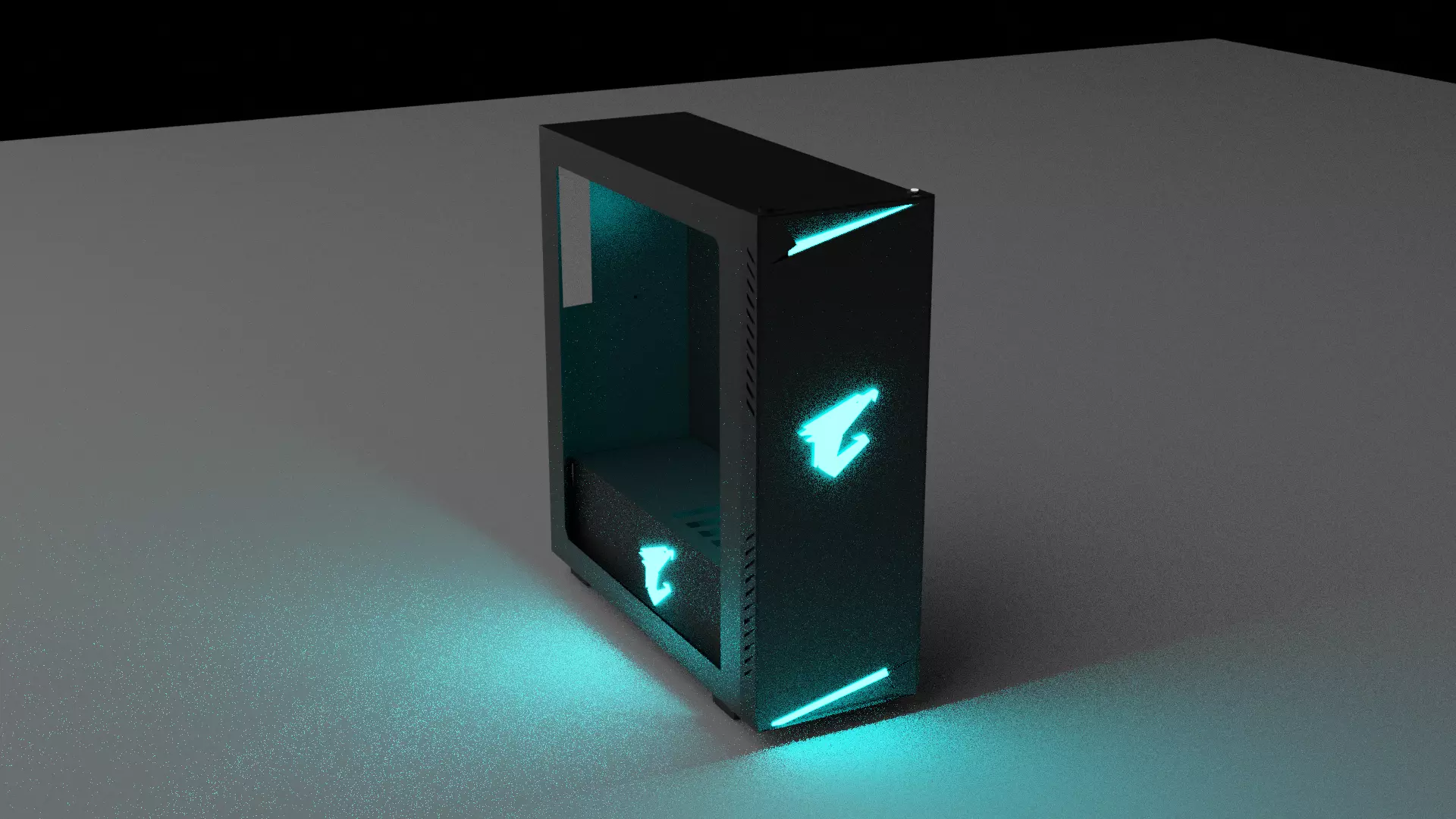 Gigabyte Gaming PC Case Low-poly 3D model