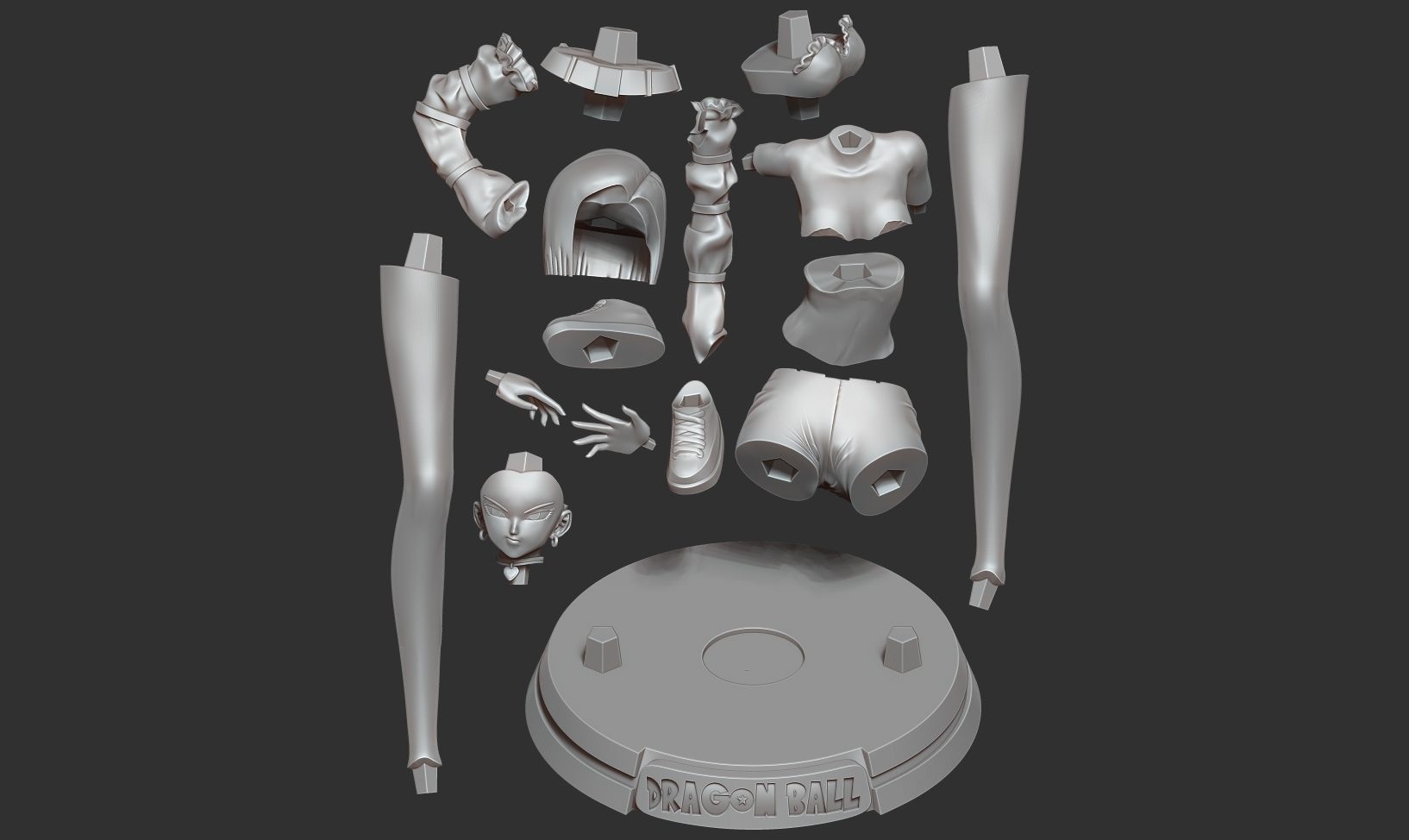 Android 18 - Dragon Ball Fanart 3D print model_2