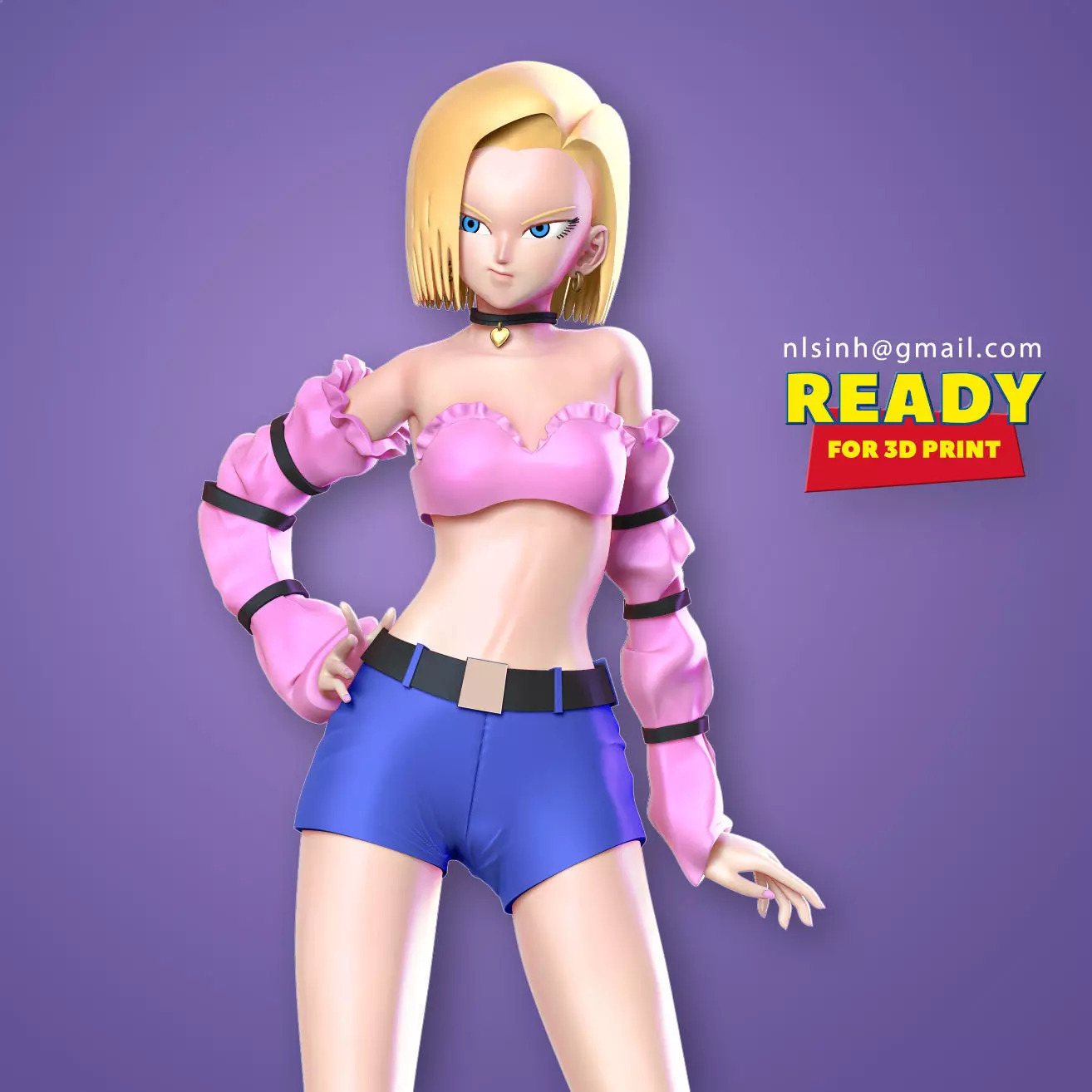 Android 18 - Dragon Ball Fanart 3D print model_0