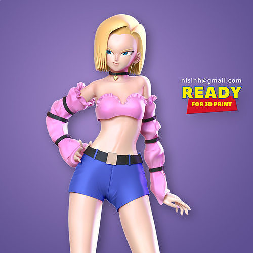 Android 18 - Dragon Ball Fanart 3D print model