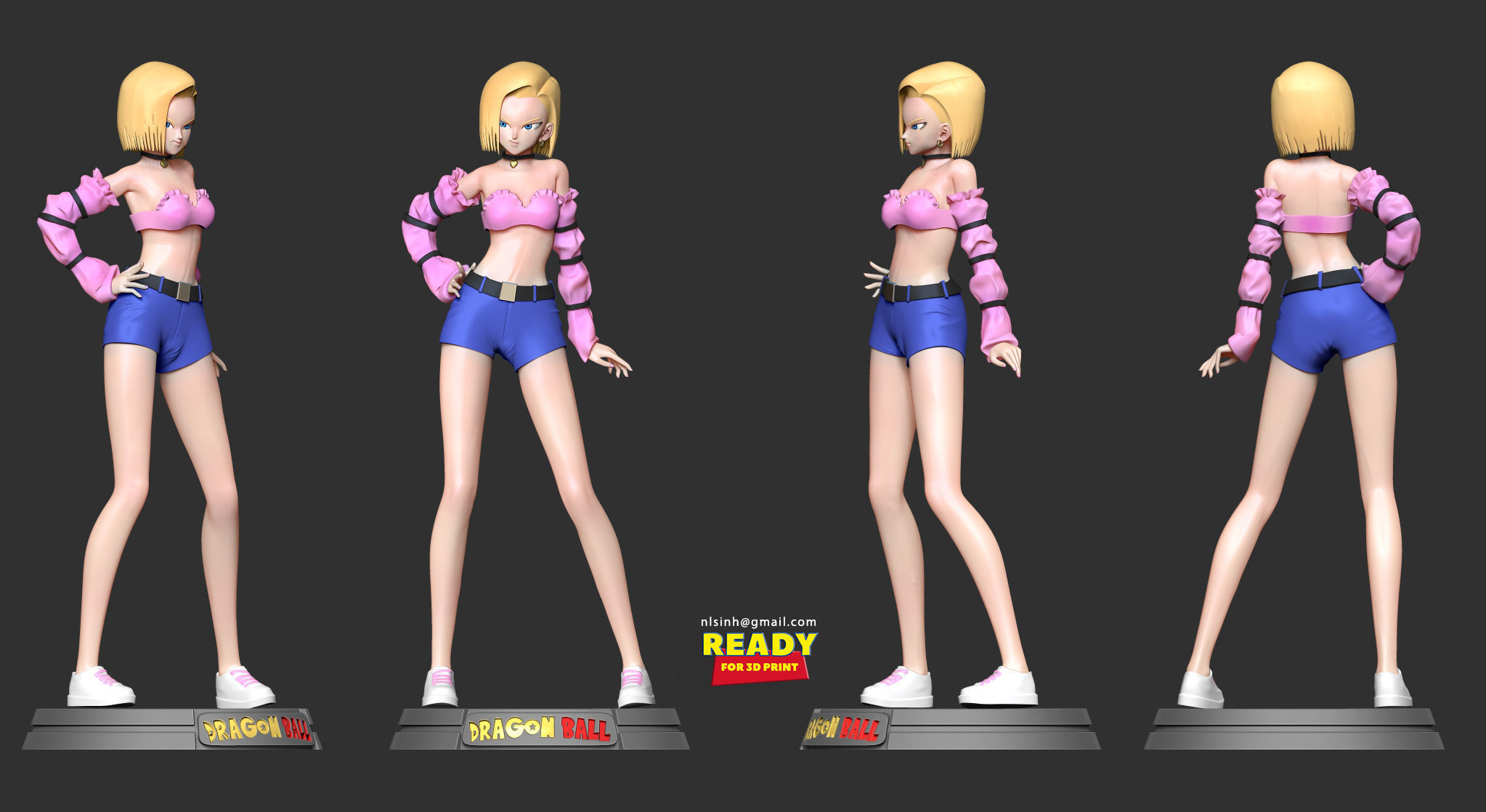 Android 18 - Dragon Ball Fanart 3D print model_1