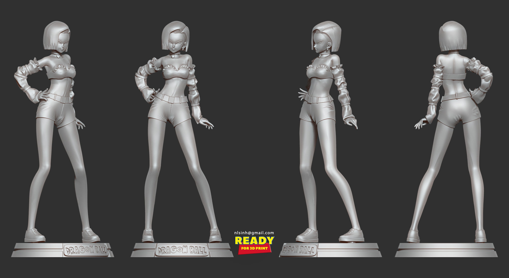 Android 18 - Dragon Ball Fanart 3D print model_3