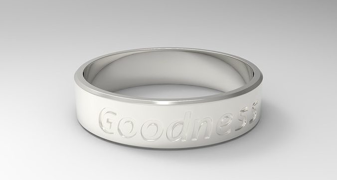 Goodness Ring Silver 3D print model