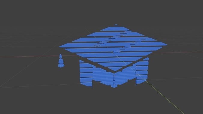 Low poly Education symbol 2 Low-poly 3D model