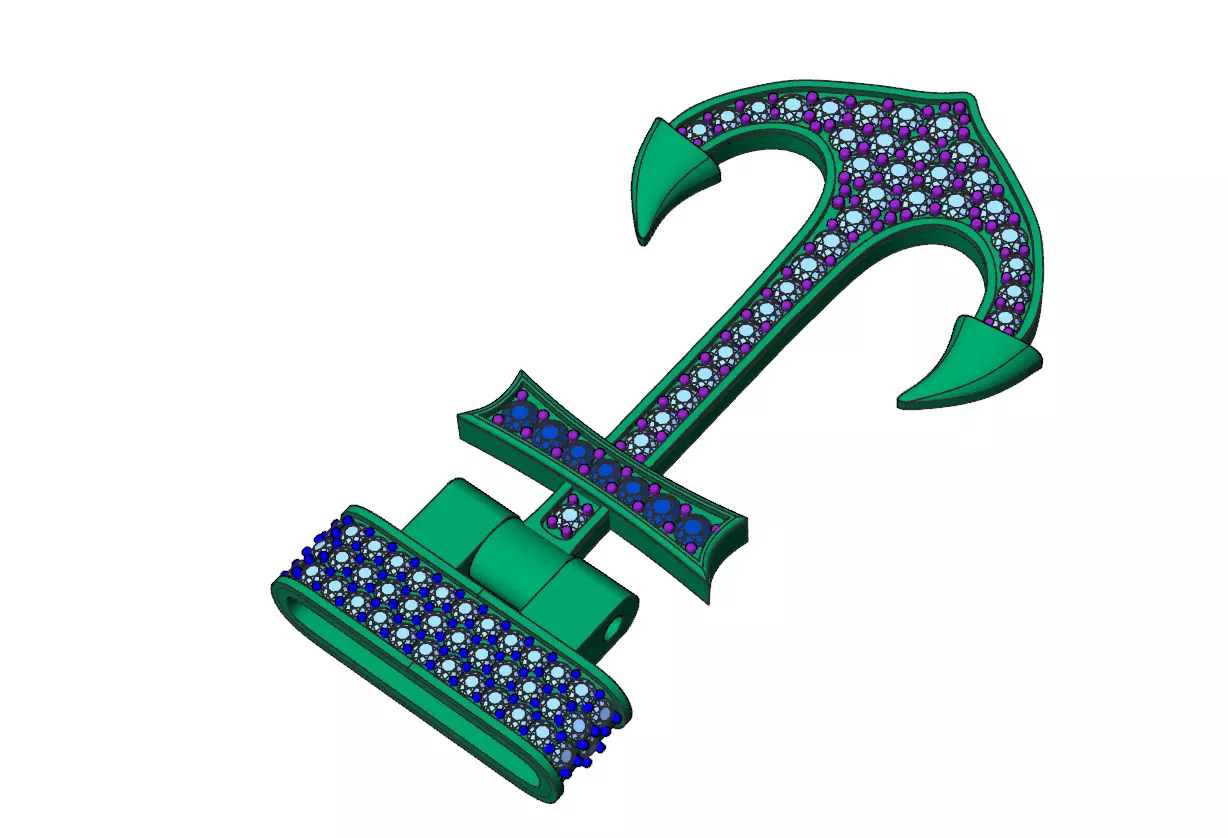 anchor lock for rubber 3D print model_0