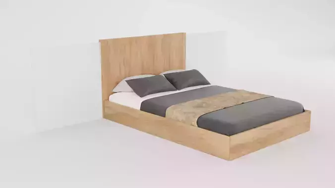 Simple bed Free 3D model