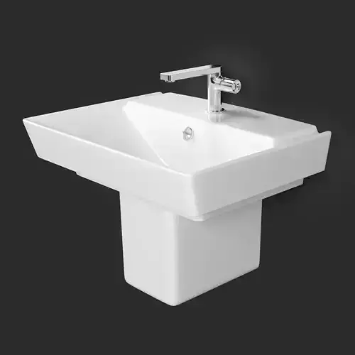 Wall-mount Bathroom Sink REVE 3D model