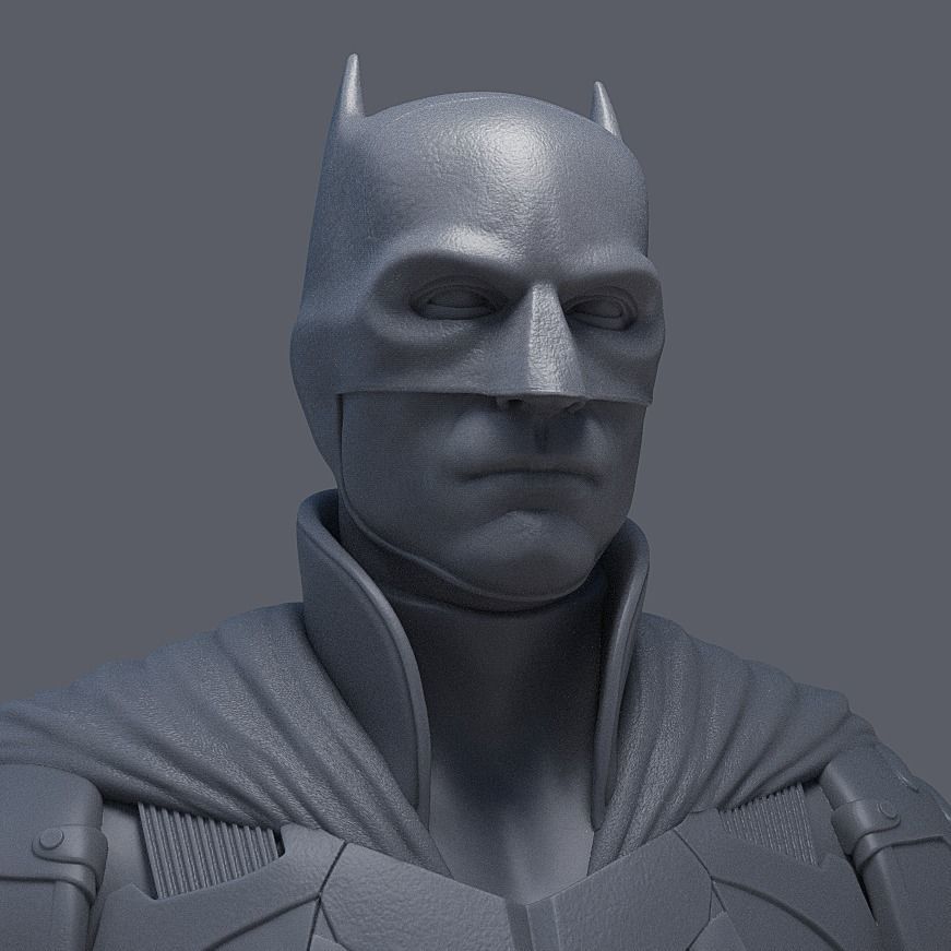 BATMAN BUST - ROBERT PATTINSON 3D print model_12