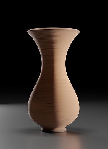 Pottery jar Low-poly 3D model