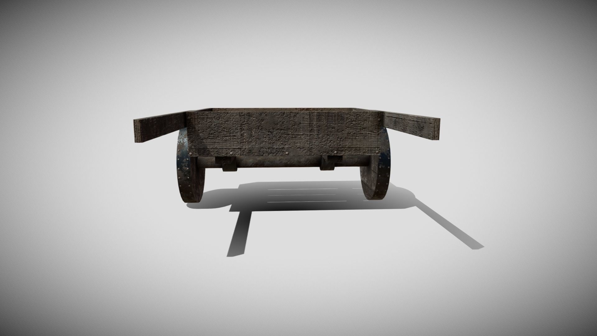 Medieval Cart Low-poly 3D model_3
